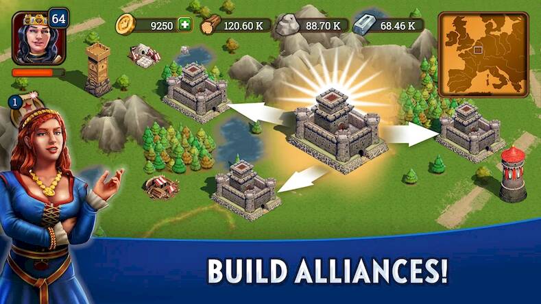 Скачать взломанную Medieval Kingdoms - Castle MMO [Много денег] MOD apk на Андроид