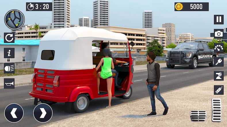 Скачать взломанную Rickshaw Driver Tuk Tuk Game [Много монет] MOD apk на Андроид