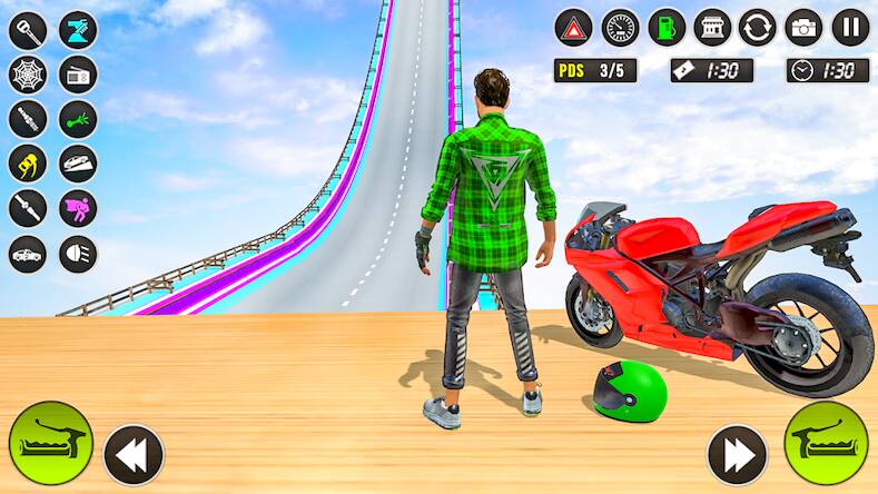 Скачать взломанную Bike Stunt 3D Bike Racing Game [Много денег] MOD apk на Андроид