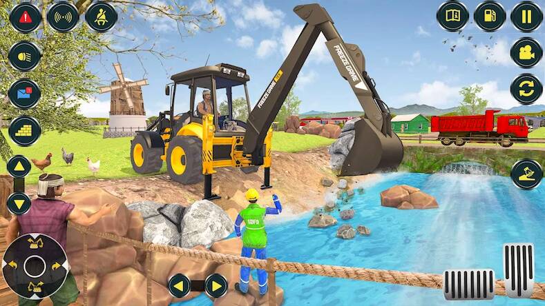 Скачать взломанную Village Excavator JCB Games [Много денег] MOD apk на Андроид