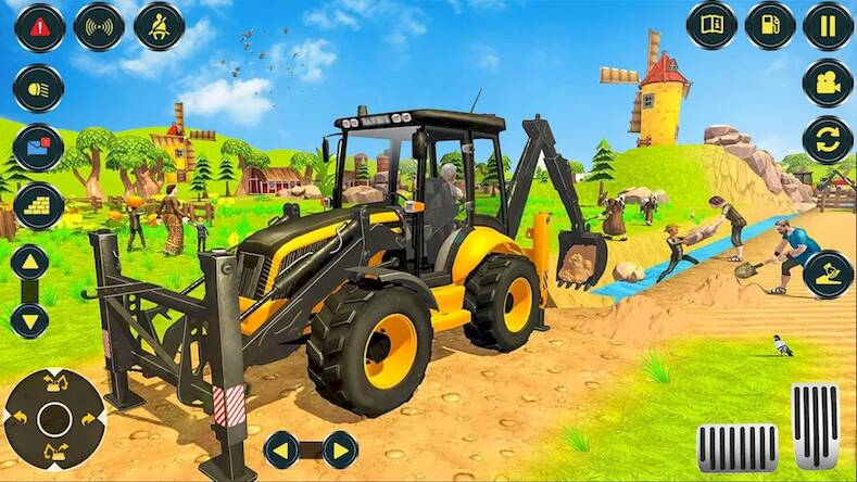Скачать взломанную Village Excavator JCB Games [Много денег] MOD apk на Андроид