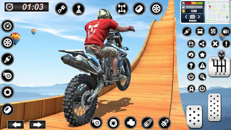Скачать взломанную Bike Stunts Race : Bike Games [Много монет] MOD apk на Андроид