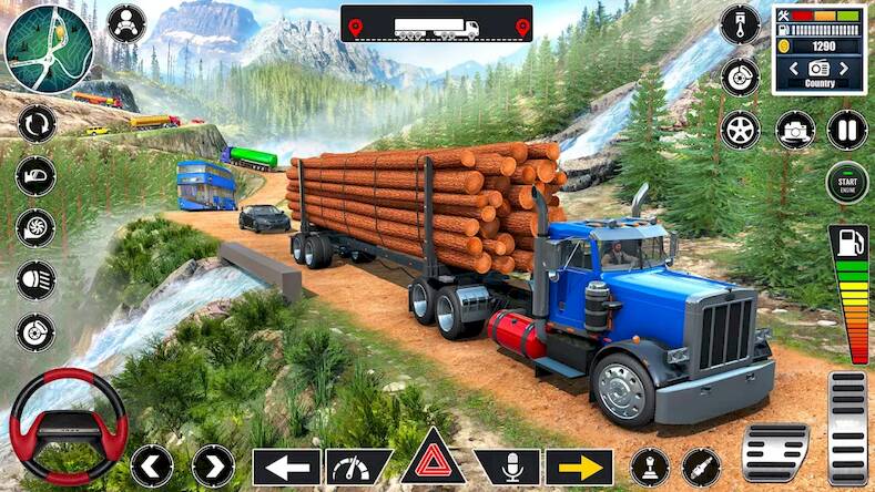 Скачать взломанную Вождение Грузовика Симулятор [Мод меню] MOD apk на Андроид