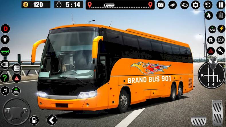 Скачать взломанную Bus Simulator: Tour Bus Driver [Много денег] MOD apk на Андроид