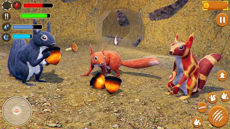 Скачать взломанную Семейный симулятор белки [Бесплатные покупки] MOD apk на Андроид