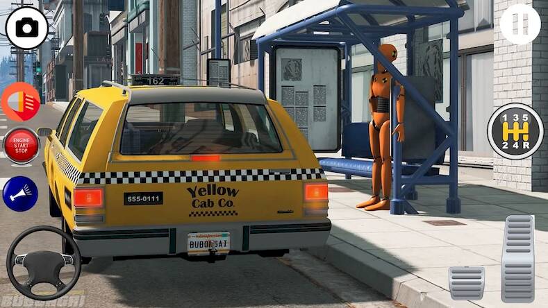 Скачать взломанную симулятор такси 3d: игра такси [Много денег] MOD apk на Андроид