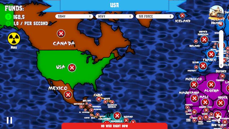 Скачать взломанную Dictators War: World No Peace [Много денег] MOD apk на Андроид