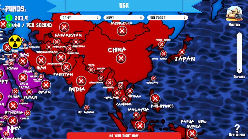 Скачать взломанную Dictators War: World No Peace [Много денег] MOD apk на Андроид