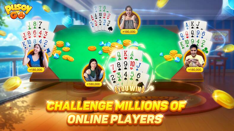 Скачать взломанную Pusoy Go-Competitive 13 Cards [Много монет] MOD apk на Андроид