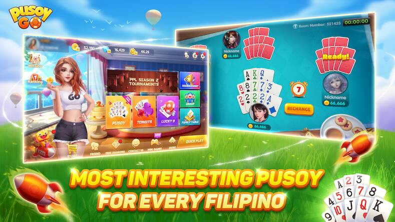 Скачать взломанную Pusoy Go-Competitive 13 Cards [Много монет] MOD apk на Андроид