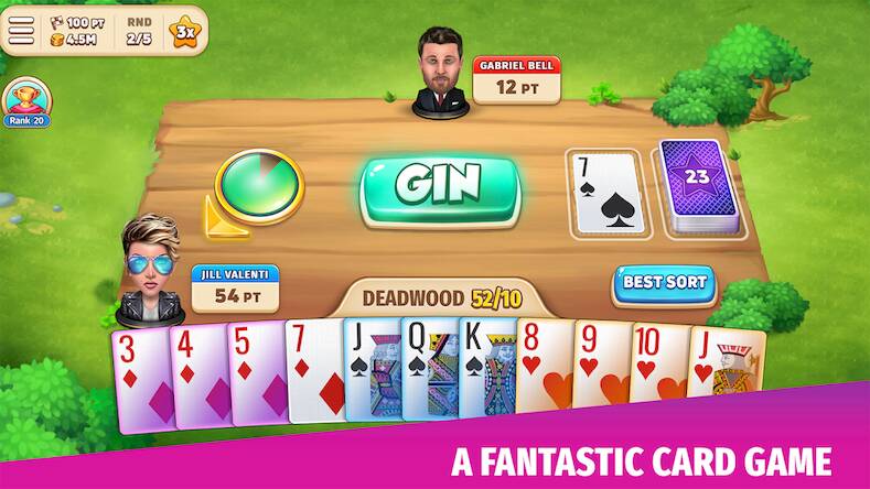 Скачать взломанную Gin Rummy Stars - Card Game [Мод меню] MOD apk на Андроид