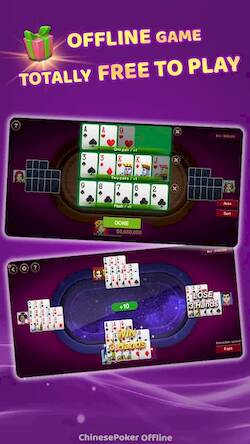 Скачать взломанную Chinese Poker Offline [Много денег] MOD apk на Андроид