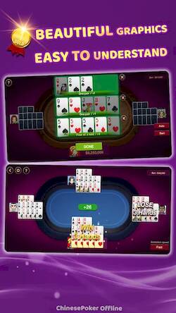 Скачать взломанную Chinese Poker Offline [Много денег] MOD apk на Андроид