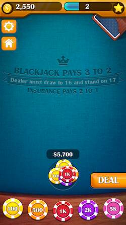 Скачать взломанную Blackjack Showdown: 21 Duel [Бесплатные покупки] MOD apk на Андроид