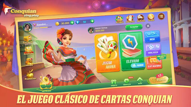 Скачать взломанную Conquian Zingplay [Много монет] MOD apk на Андроид