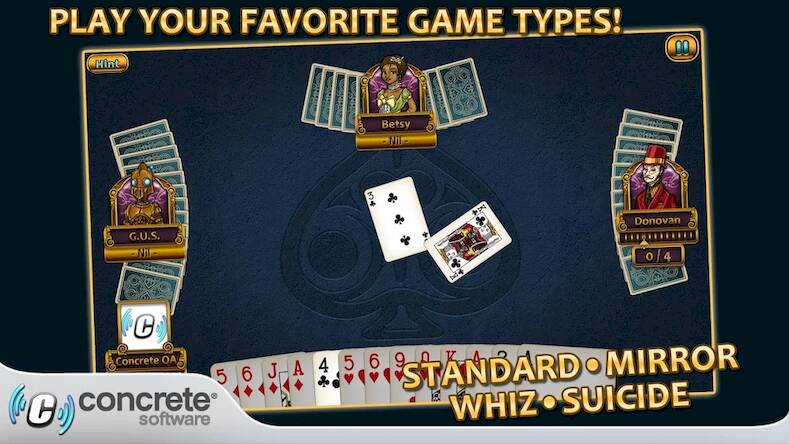 Скачать взломанную Aces® Spades [Много денег] MOD apk на Андроид