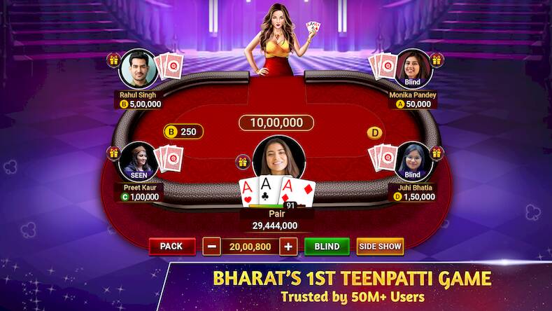 Скачать взломанную Teen Patti Octro 3 Patti Rummy [Много денег] MOD apk на Андроид