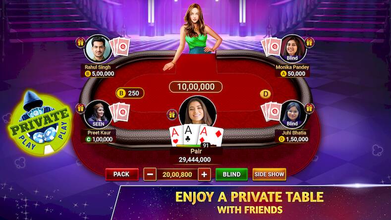 Скачать взломанную Teen Patti Octro 3 Patti Rummy [Много денег] MOD apk на Андроид
