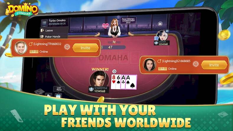Скачать взломанную Conquer Domino [Бесплатные покупки] MOD apk на Андроид