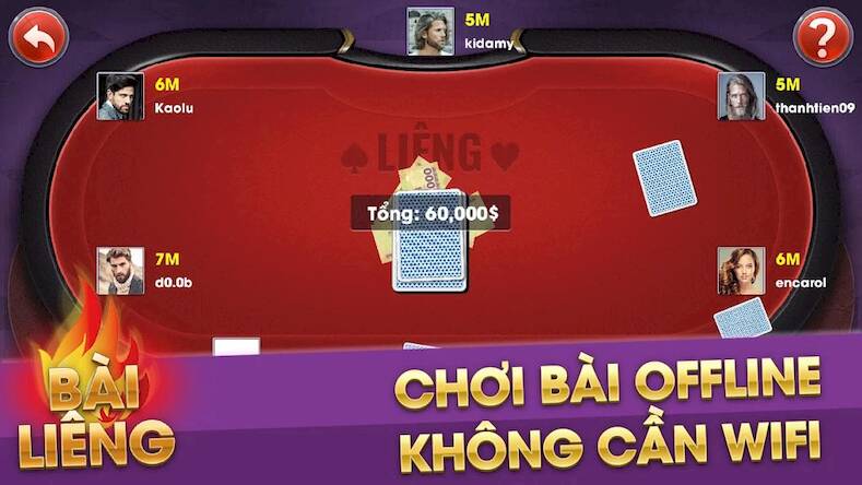 Скачать взломанную Liêng - Cào Tố - 3 Cây [Много монет] MOD apk на Андроид