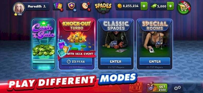Скачать взломанную Spades Plus - Card Game [Много монет] MOD apk на Андроид