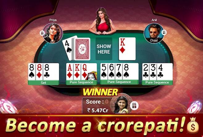 Скачать взломанную Rummy Gold (With Fast Rummy) - [Бесплатные покупки] MOD apk на Андроид