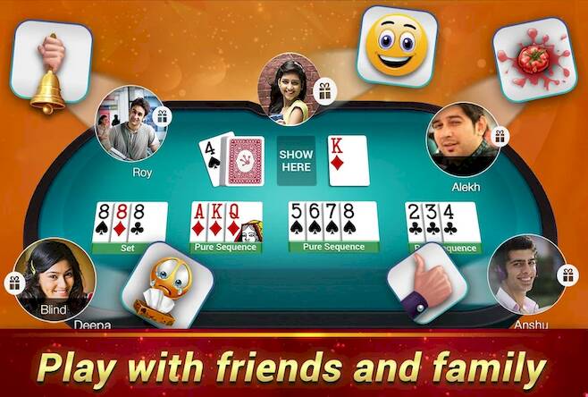 Скачать взломанную Rummy Gold (With Fast Rummy) - [Бесплатные покупки] MOD apk на Андроид