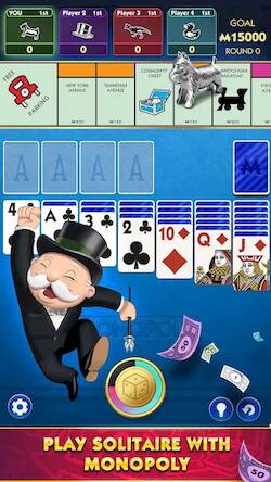 Скачать взломанную MONOPOLY Solitaire: Card Game [Бесплатные покупки] MOD apk на Андроид