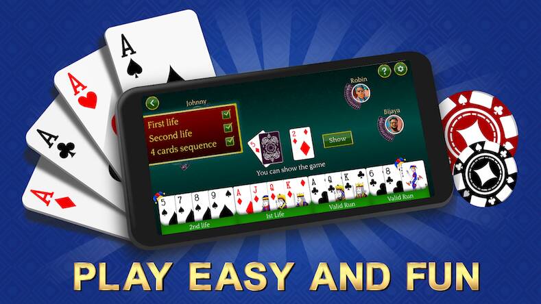 Скачать взломанную Indian Rummy [Много денег] MOD apk на Андроид