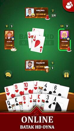 Скачать взломанную Batak Online HD - Canlı Batak [Много монет] MOD apk на Андроид