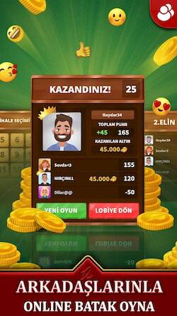 Скачать взломанную Batak Online HD - Canlı Batak [Много монет] MOD apk на Андроид