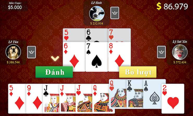 Скачать взломанную Tien Len - Thirteen - Mien Nam [Много монет] MOD apk на Андроид