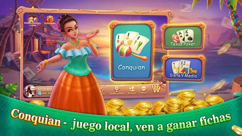 Скачать взломанную Conquian - Siete Y Media Burro [Бесплатные покупки] MOD apk на Андроид
