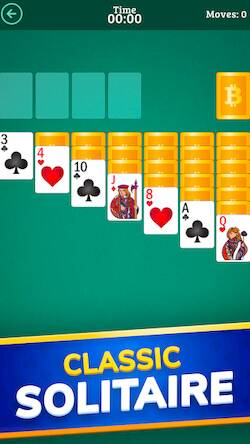 Скачать взломанную Bitcoin Solitaire - Get BTC! [Много монет] MOD apk на Андроид