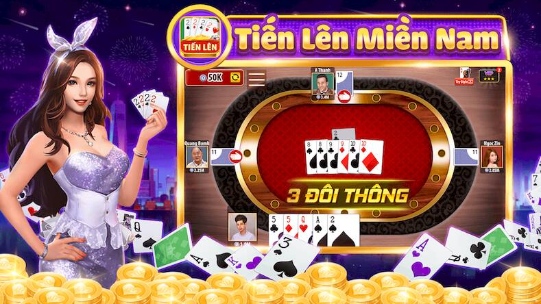 Скачать взломанную Tien Len Mien Nam [Много монет] MOD apk на Андроид