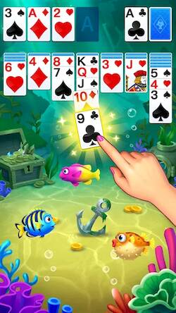 Скачать взломанную Пасьянс Косынка с Рыбками [Мод меню] MOD apk на Андроид