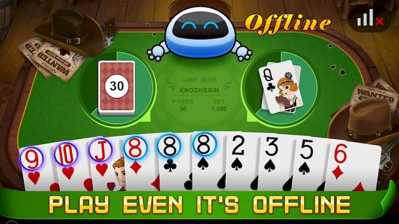 Скачать взломанную Gin Rummy [Бесплатные покупки] MOD apk на Андроид