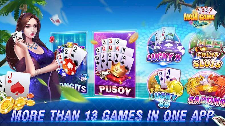 Скачать взломанную ManiGame Tongits Pusoy Online [Много монет] MOD apk на Андроид
