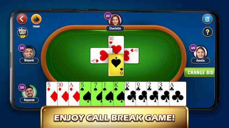 Скачать взломанную Callbreak Spades - Card Games [Мод меню] MOD apk на Андроид