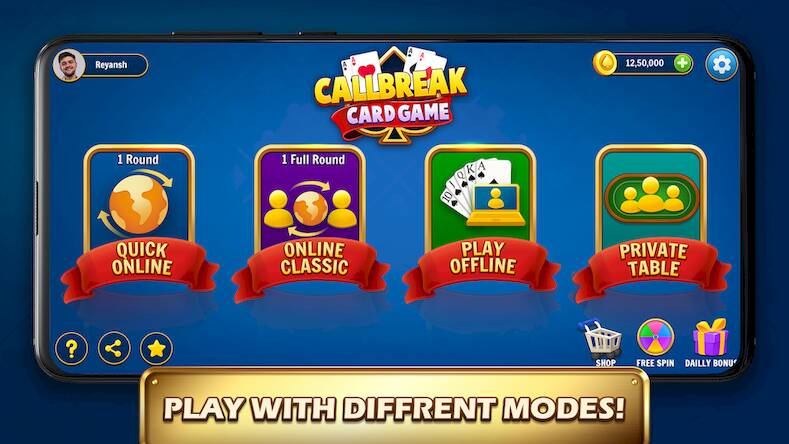 Скачать взломанную Callbreak Spades - Card Games [Мод меню] MOD apk на Андроид