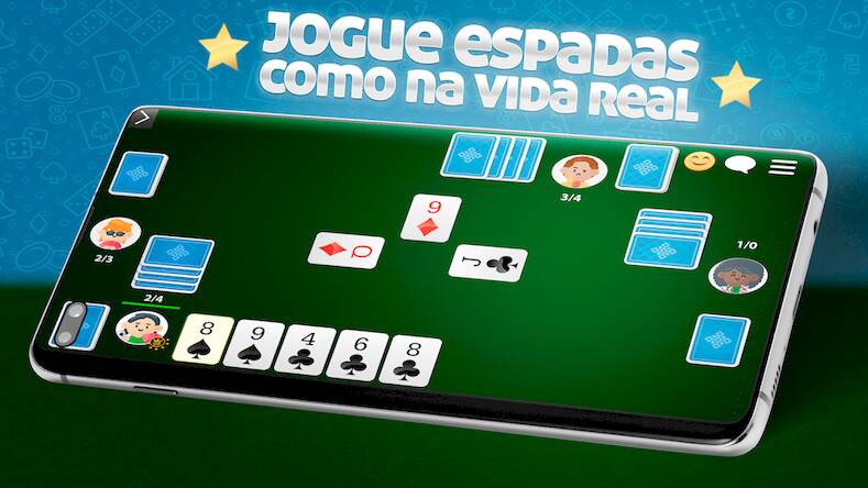 Скачать взломанную Espadas Online: Spades Classic [Мод меню] MOD apk на Андроид