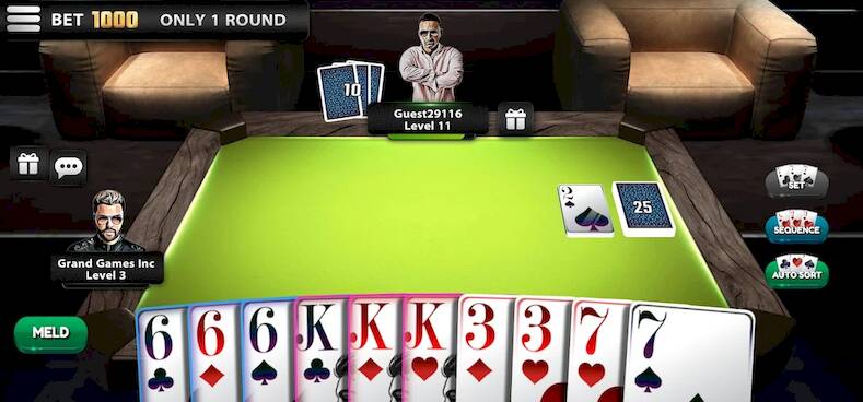 Скачать взломанную Rummy Online: Card Games [Много денег] MOD apk на Андроид