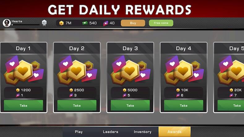 Скачать взломанную Hearts Online - Card Games [Бесплатные покупки] MOD apk на Андроид