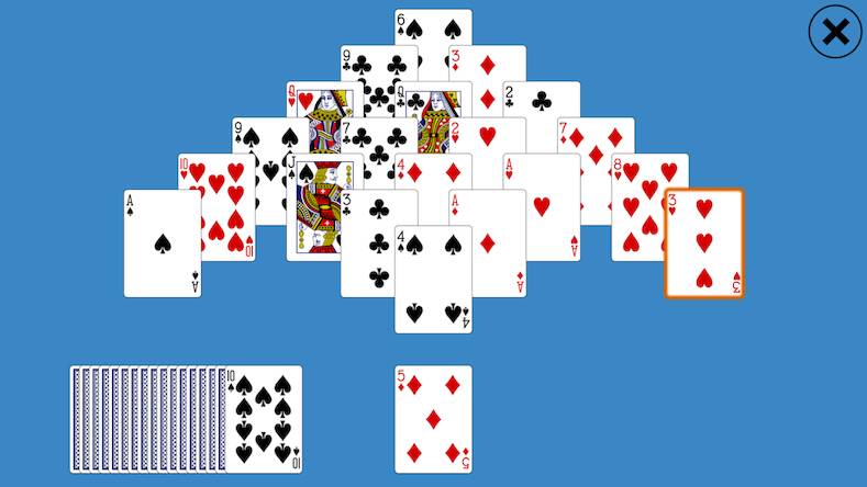 Скачать взломанную Classic Pyramid Solitaire [Бесплатные покупки] MOD apk на Андроид