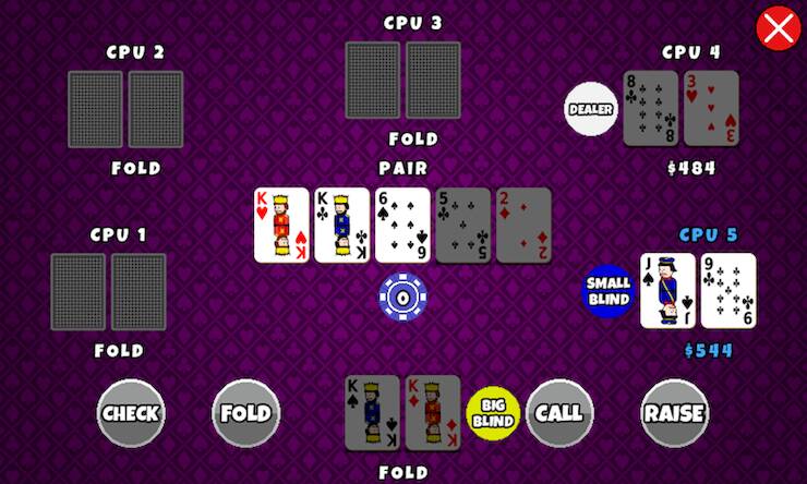 Скачать взломанную Texas Holdem Multiplayer [Много денег] MOD apk на Андроид