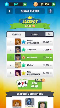 Скачать взломанную Solitaire Plus Klondike Online [Мод меню] MOD apk на Андроид