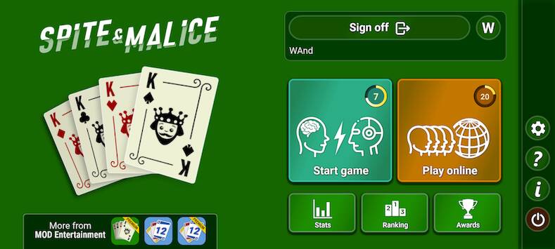 Скачать взломанную Spite & Malice [Мод меню] MOD apk на Андроид