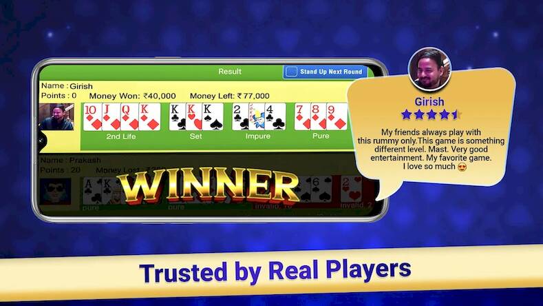 Скачать взломанную Indian Rummy Teen Patti Rummy [Бесплатные покупки] MOD apk на Андроид