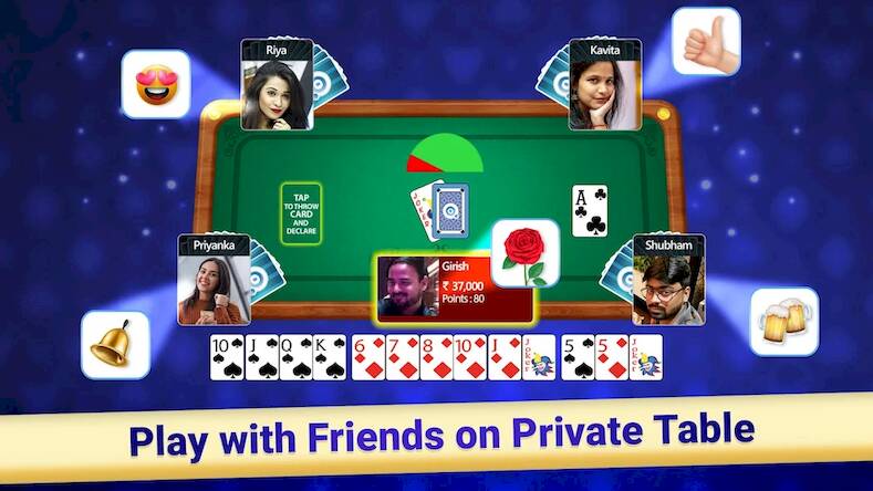Скачать взломанную Indian Rummy Teen Patti Rummy [Бесплатные покупки] MOD apk на Андроид