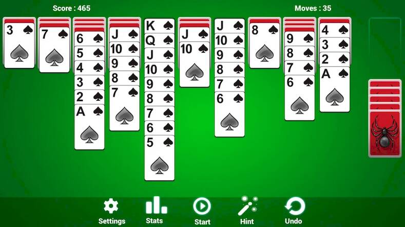 Скачать взломанную Spider Solitaire Card Classic [Бесплатные покупки] MOD apk на Андроид